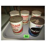 GROUP OF 5 VINTAGE OIL CANS