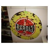 ANTIQUE DOUBLE SIDED PORCELIN 42" BAROID OILFIELD