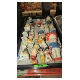 TRAY OF ASSTD COLLECTIBLE CHALK FIGURINES