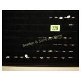 GROUP OF 33 STERLING SILVER BABY RINGS SIZES 1-3