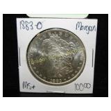 US 1883-O MORGAN SILVER DOLLAR