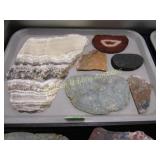 GROUP OF 2 TRAYS OF ASSTD POLISHED ROCKS