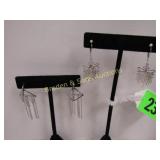 GROUP OF 4 PAIR OF LADIES STERLING SILVER EARRINGS