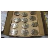 GROUP OF 12 NEW MILITARY BELT BUCKLES