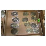 GROUP OF 12 NEW MILITARY BELT BUCKLES