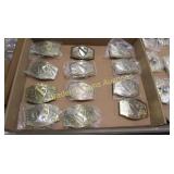 GROUP OF 12 NEW MILITARY BELT BUCKLES