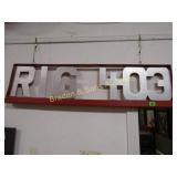 VINTAGE 48" X 12" RIG 403 OILFIELD SIGN