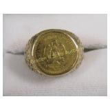 MENS 14KT GOLD RING SIZE 7 (WEIGHS 16 GRAMS)