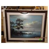 FRAMED 17" X 23" WINDBERG PRINT TITLED "NOCTURNAL