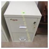 USED TWO DRAWER FIREPROOF FILE CABINET WITH KEYS