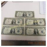 GROUP OF 4 SERIES 1935 $1.00 SILVER CERTIFICATES