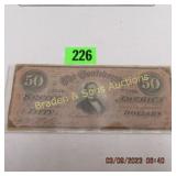 CONFEDERATE STATES OF AMERICA 1864 $50.00