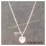 LADIES STELRING SILVER AND PINK TOPAZ NECKLACE