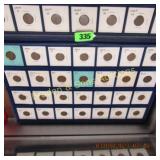 GROUP OF 56 LINCOLN WHEAT PENNIES