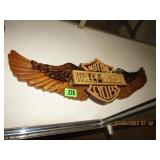 CUSTOM MADE 18" WOODEN HARLEY DAVIDSON SIGN