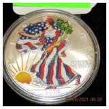 US 2002 COLORIZED AMERICAN SILVER EAGLE