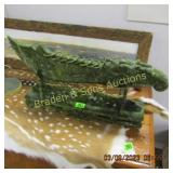 LARGE 24" X 12" TWO PIECE JADE SCLUPTURE