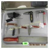 TRAY OF ASSTD KNIVES ETC