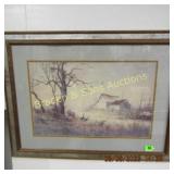 FRAMED 14" X 22" MITCHELL PRINT CA. 1981