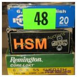 GROUP OF 49 ROUNDS CAL 6.5X55 SWEDISH AMMO