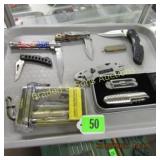 TRAY OF ASSTD POCKET KNIVES