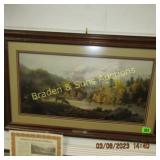 FRAMED 12" X 23" ARTIST SIGNED WINDBERG PRINT