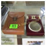 VINTAGE HAND HELD ZENITH RADIO WITH LEATHER