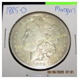 US 1885-O AND 1921-P MORGAN SILVER DOLLARS