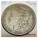 US 1891-P AND 1921-P MORGAN SILVER DOLLARS