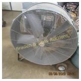 USED PORATBLE ELECTRIC SHOP FAN IN WORKING