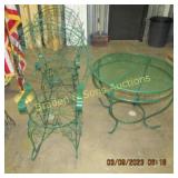 OUTDOOR PATIO TABLE WITH 2 ROCKING CHAIRS
