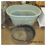 USED PLASTIC WATER TROUGH AND FEEDER