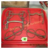 GROUP OF 4 ANTIQUE HORSE BITS