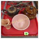 TRAY OF ASSTD MCCOY POTTERY