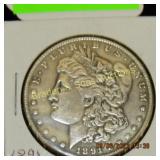US 1891 CARSON CITY MORGAN SILVER DOLLAR