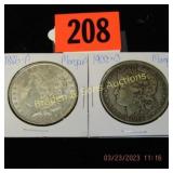 US 1886-P AND 1900-O MORGAN SILVER DOLLARS