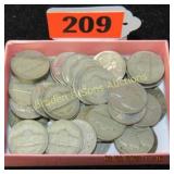 GROUP OF 44 JEFFERSON NICKELS