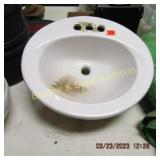 GROUP OF 2 USED PORCELIAN BATHROOM SINKS