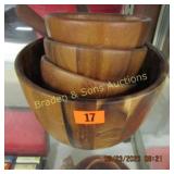 VINTAGE WOODEN SALAD BOWL