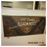 VINTAGE 35" X 17" 1978 CADILLAC EL DORADO AD SIGN