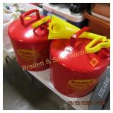 GROUP OF 2 NEW EAGLE 5 GAL. FUEL CANS