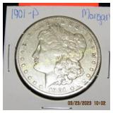US 1901-P KEY DATE MORGAN SILVER DOLLAR