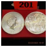 BRITTISH 2021 QUEEN ELIZABETH 1 OZ SILVER COIN