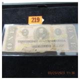 CONFEDERATE STATES OF AMERICA $1.00 CURRENCY