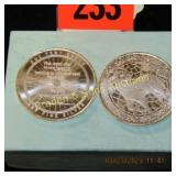 GROUP OF 2 ONE OUNCE SILVER ROUNDS WITH SCRIPTURE