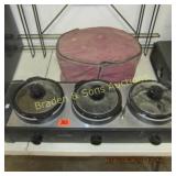 GROUP OF USED CROCK POTS