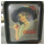 VINTAGE 13" X11" COCA COLA ADVERTISING TRAY CIRCA