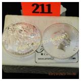GROUP OF  2 BRITTISH 2021 SILVER COINS FEATURING