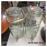 GROUP OF 2 NEW TEA/LEMONADE GLASS DISPENSERS