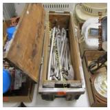 GROUP OF HEAVY DUTY TENT STAKES WITH BOX